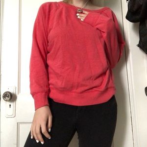 Orange-red oversized sweatshirt